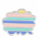 STRIPY CLOUD PIN